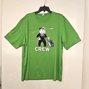 Sport-Tek Discipletrips Faith Taking Flight promo graphic tee 2XL Monopoly man